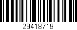 Código de barras (EAN, GTIN, SKU, ISBN): '29418719'