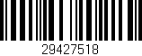 Código de barras (EAN, GTIN, SKU, ISBN): '29427518'