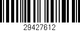 Código de barras (EAN, GTIN, SKU, ISBN): '29427612'