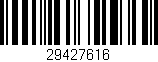 Código de barras (EAN, GTIN, SKU, ISBN): '29427616'
