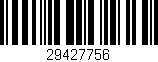 Código de barras (EAN, GTIN, SKU, ISBN): '29427756'