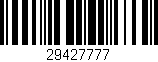 Código de barras (EAN, GTIN, SKU, ISBN): '29427777'
