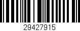 Código de barras (EAN, GTIN, SKU, ISBN): '29427915'