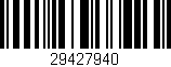 Código de barras (EAN, GTIN, SKU, ISBN): '29427940'