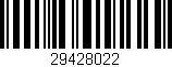 Código de barras (EAN, GTIN, SKU, ISBN): '29428022'