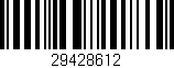 Código de barras (EAN, GTIN, SKU, ISBN): '29428612'