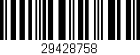Código de barras (EAN, GTIN, SKU, ISBN): '29428758'