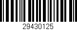 Código de barras (EAN, GTIN, SKU, ISBN): '29430125'
