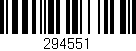 Código de barras (EAN, GTIN, SKU, ISBN): '294551'