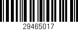Código de barras (EAN, GTIN, SKU, ISBN): '29465017'