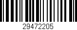 Código de barras (EAN, GTIN, SKU, ISBN): '29472205'