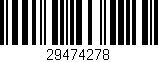 Código de barras (EAN, GTIN, SKU, ISBN): '29474278'