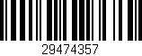 Código de barras (EAN, GTIN, SKU, ISBN): '29474357'