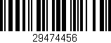 Código de barras (EAN, GTIN, SKU, ISBN): '29474456'