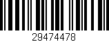 Código de barras (EAN, GTIN, SKU, ISBN): '29474478'