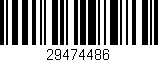 Código de barras (EAN, GTIN, SKU, ISBN): '29474486'