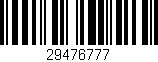 Código de barras (EAN, GTIN, SKU, ISBN): '29476777'