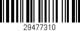 Código de barras (EAN, GTIN, SKU, ISBN): '29477310'