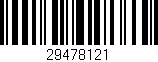 Código de barras (EAN, GTIN, SKU, ISBN): '29478121'