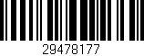Código de barras (EAN, GTIN, SKU, ISBN): '29478177'