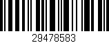 Código de barras (EAN, GTIN, SKU, ISBN): '29478583'