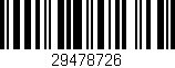 Código de barras (EAN, GTIN, SKU, ISBN): '29478726'