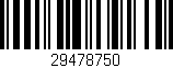 Código de barras (EAN, GTIN, SKU, ISBN): '29478750'