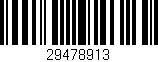 Código de barras (EAN, GTIN, SKU, ISBN): '29478913'