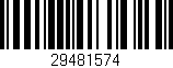 Código de barras (EAN, GTIN, SKU, ISBN): '29481574'