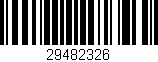 Código de barras (EAN, GTIN, SKU, ISBN): '29482326'