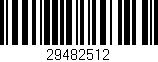Código de barras (EAN, GTIN, SKU, ISBN): '29482512'