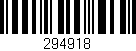 Código de barras (EAN, GTIN, SKU, ISBN): '294918'