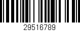 Código de barras (EAN, GTIN, SKU, ISBN): '29516789'