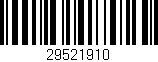 Código de barras (EAN, GTIN, SKU, ISBN): '29521910'