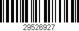 Código de barras (EAN, GTIN, SKU, ISBN): '29526927'