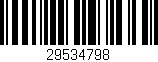 Código de barras (EAN, GTIN, SKU, ISBN): '29534798'