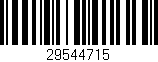 Código de barras (EAN, GTIN, SKU, ISBN): '29544715'