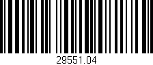 Código de barras (EAN, GTIN, SKU, ISBN): '29551.04'