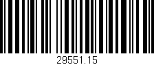 Código de barras (EAN, GTIN, SKU, ISBN): '29551.15'