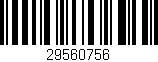 Código de barras (EAN, GTIN, SKU, ISBN): '29560756'