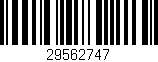 Código de barras (EAN, GTIN, SKU, ISBN): '29562747'