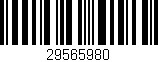 Código de barras (EAN, GTIN, SKU, ISBN): '29565980'