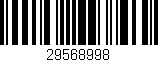 Código de barras (EAN, GTIN, SKU, ISBN): '29568998'