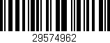 Código de barras (EAN, GTIN, SKU, ISBN): '29574962'