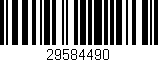 Código de barras (EAN, GTIN, SKU, ISBN): '29584490'