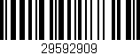 Código de barras (EAN, GTIN, SKU, ISBN): '29592909'