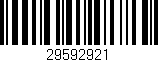 Código de barras (EAN, GTIN, SKU, ISBN): '29592921'
