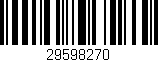 Código de barras (EAN, GTIN, SKU, ISBN): '29598270'