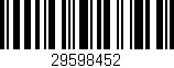 Código de barras (EAN, GTIN, SKU, ISBN): '29598452'
