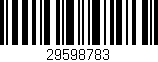 Código de barras (EAN, GTIN, SKU, ISBN): '29598783'